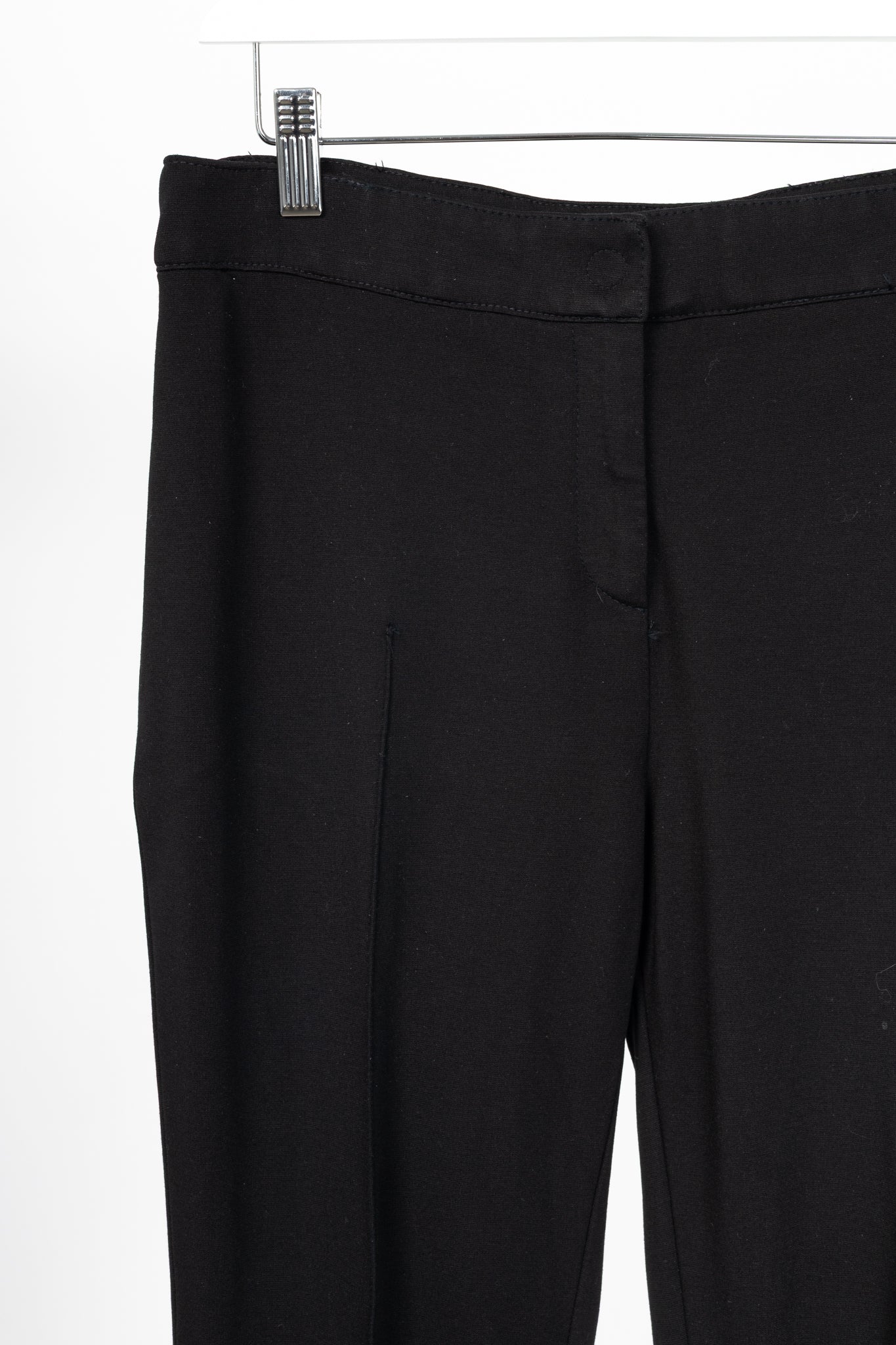 Akris Punto Black Ponte Pintuck-Seam Slim Pants