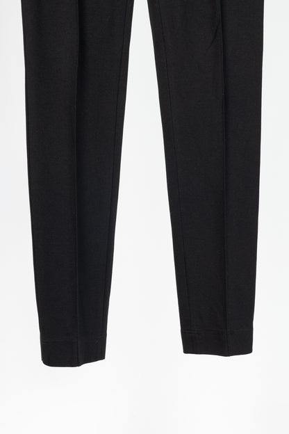 Akris Punto Black Ponte Pintuck-Seam Slim Pants
