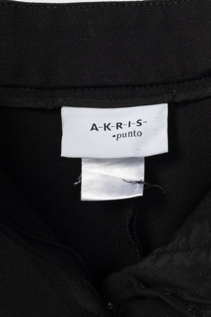Akris Punto Black Ponte Pintuck-Seam Slim Pants