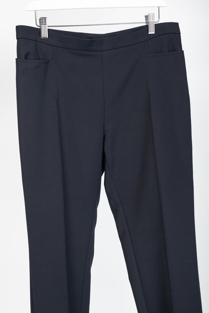Akris Punto Navy Cotton-Twill Ankle-Length Trousers