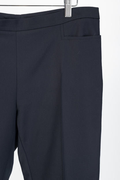 Akris Punto Navy Cotton-Twill Ankle-Length Trousers