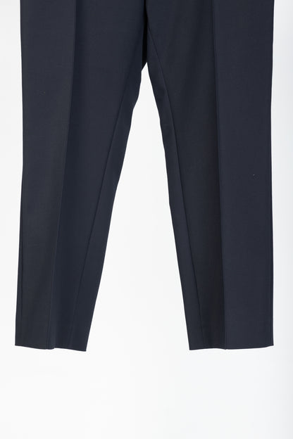 Akris Punto Navy Cotton-Twill Ankle-Length Trousers