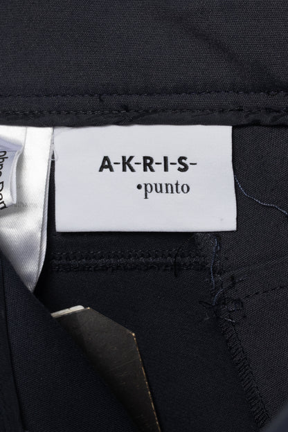 Akris Punto Navy Cotton-Twill Ankle-Length Trousers