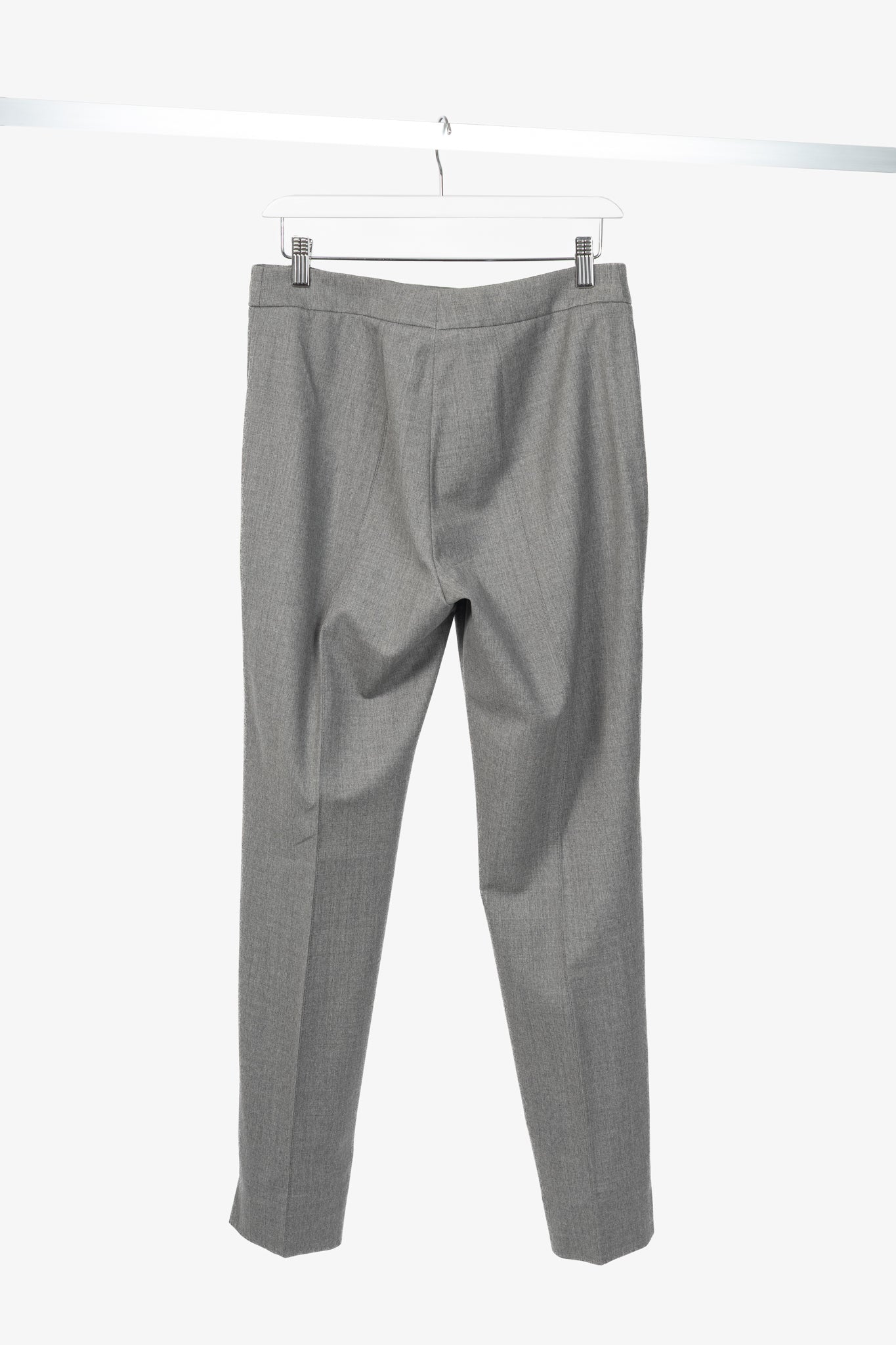 Akris Punto Grey Wool-Flannel Slim Trousers
