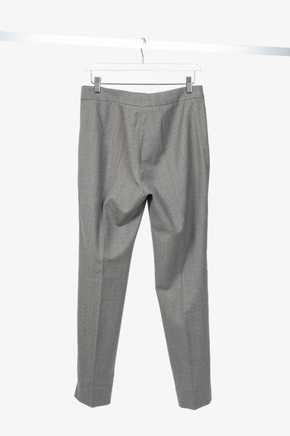 Akris Punto Grey Wool-Flannel Slim Trousers