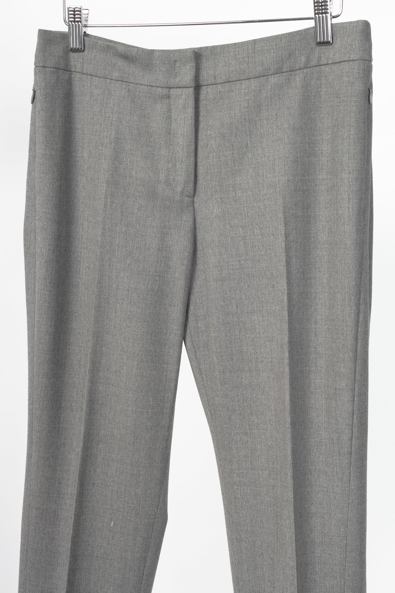 Akris Punto Grey Wool-Flannel Slim Trousers