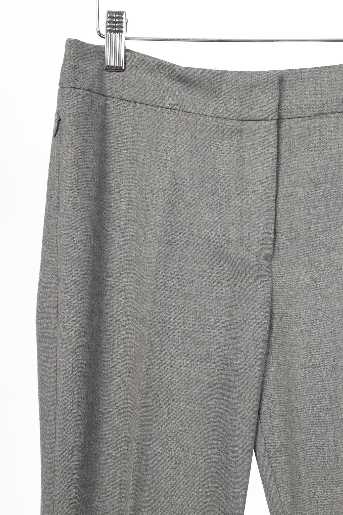 Akris Punto Grey Wool-Flannel Slim Trousers