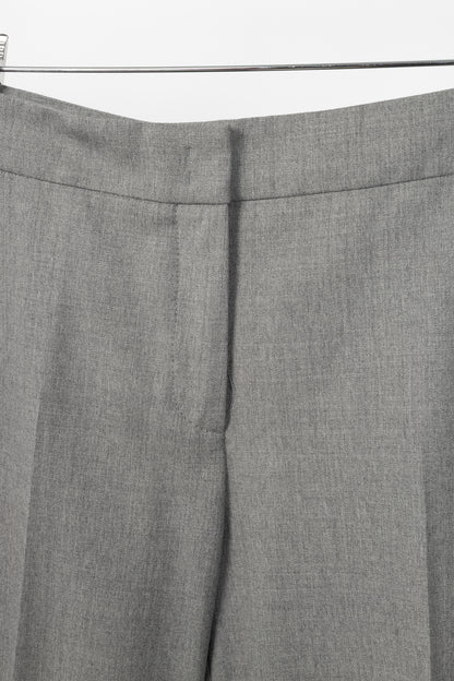 Akris Punto Grey Wool-Flannel Slim Trousers