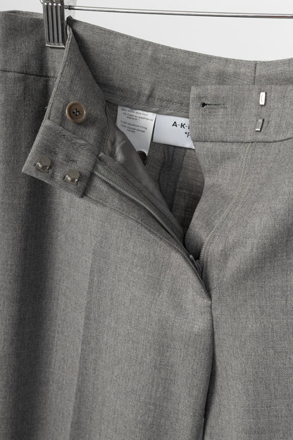 Akris Punto Grey Wool-Flannel Slim Trousers