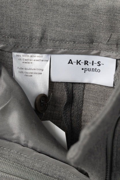 Akris Punto Grey Wool-Flannel Slim Trousers