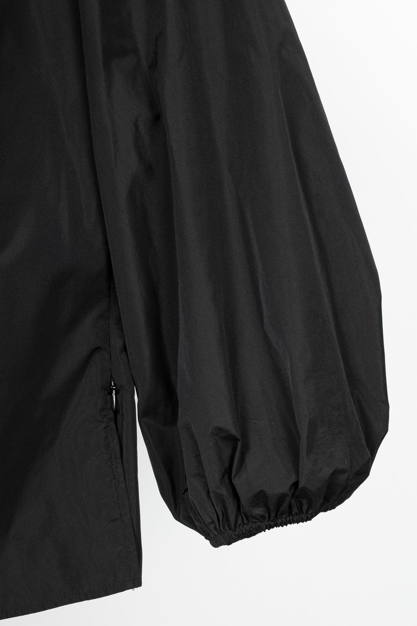 Akris Punto Black Taffeta Ruffle-Collar Blouse