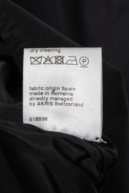 Akris Punto Black Taffeta Ruffle-Collar Blouse