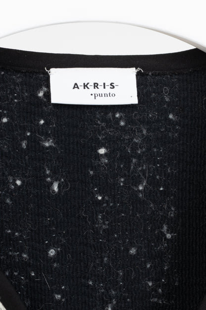 Akris Punto White & Black Striped Cotton Boucle-Tweed Jacket