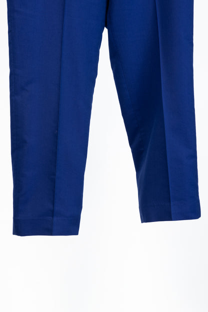 Akris 100 Years Ink Cotton & Silk Double Face Trousers