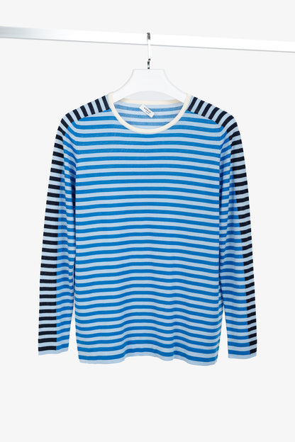 Akris Punto Blue Striped Wool Sweater