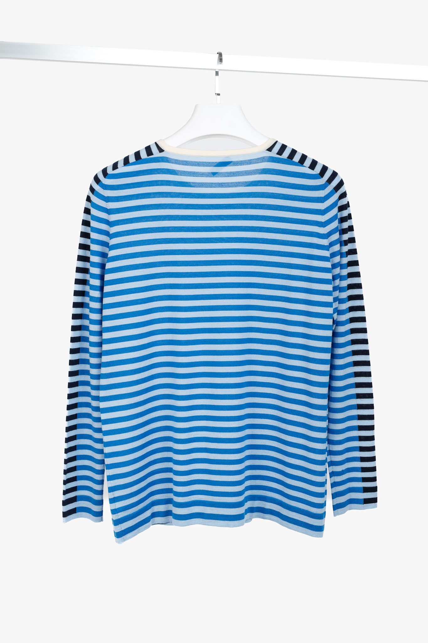 Akris Punto Blue Striped Wool Sweater