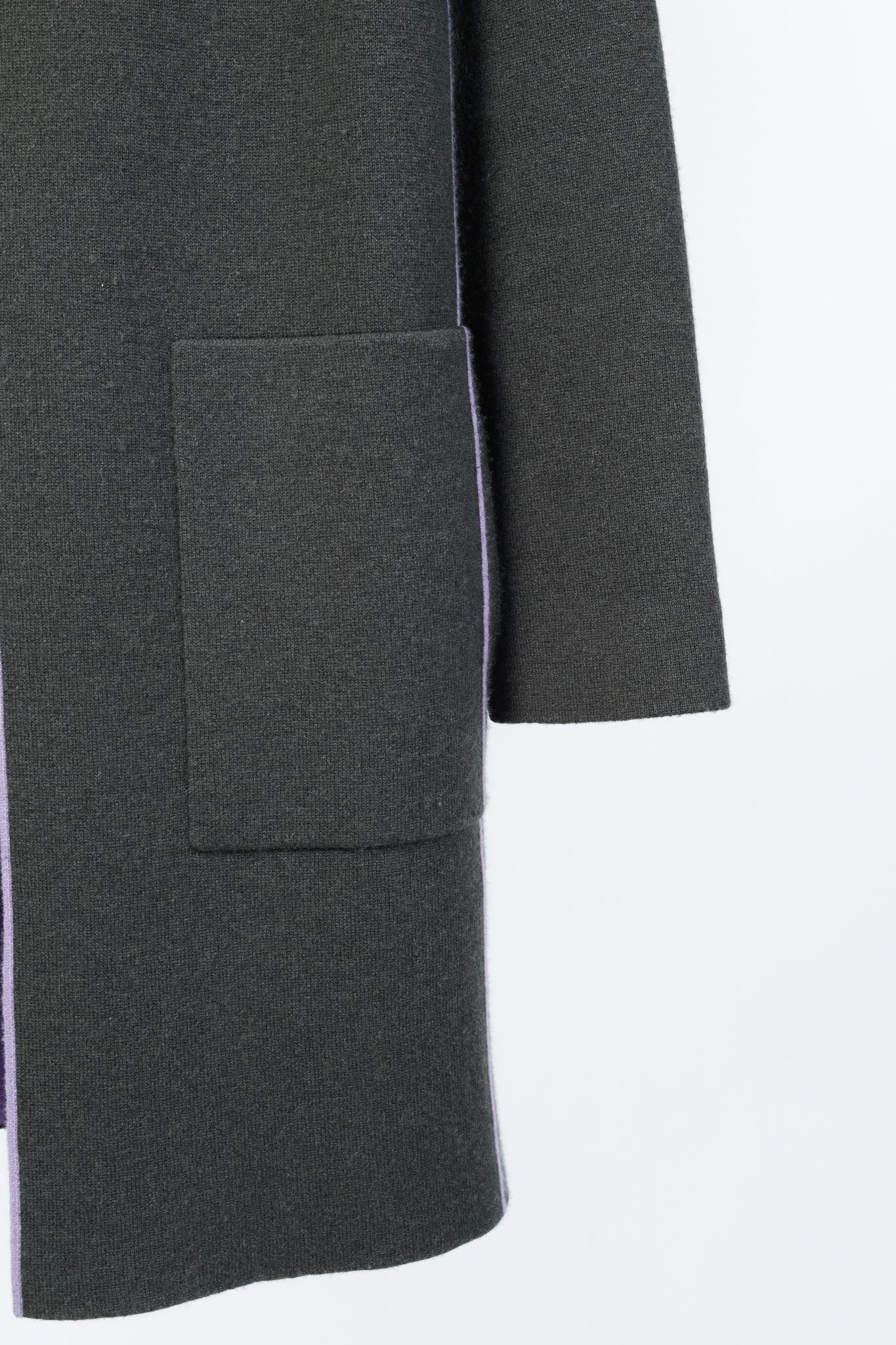 Akris "Moss Lavender" Reversible Double-Face Cashmere Cardigan