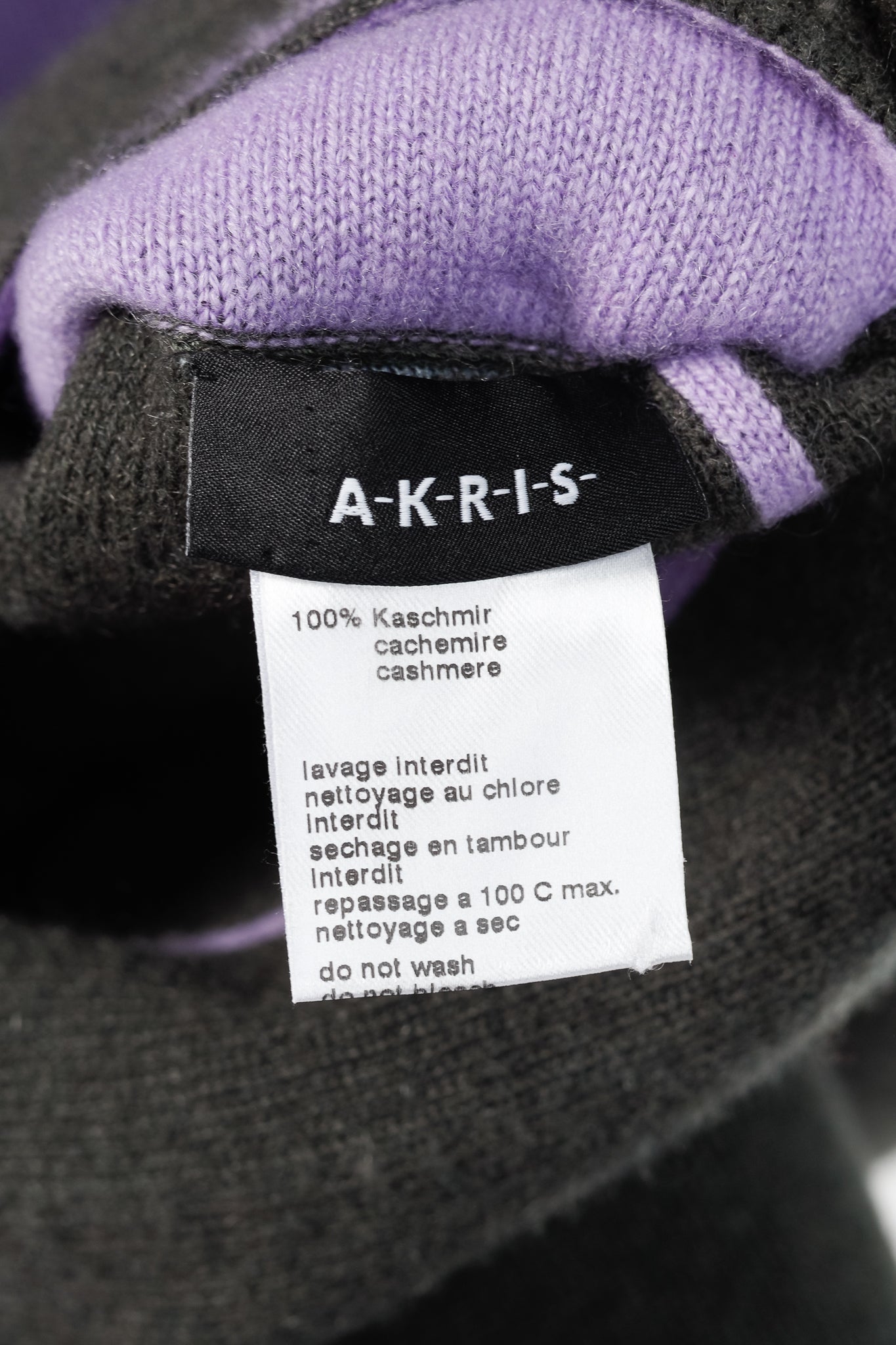 Akris "Moss Lavender" Reversible Double-Face Cashmere Cardigan
