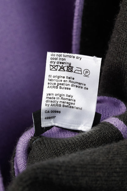 Akris "Moss Lavender" Reversible Double-Face Cashmere Cardigan