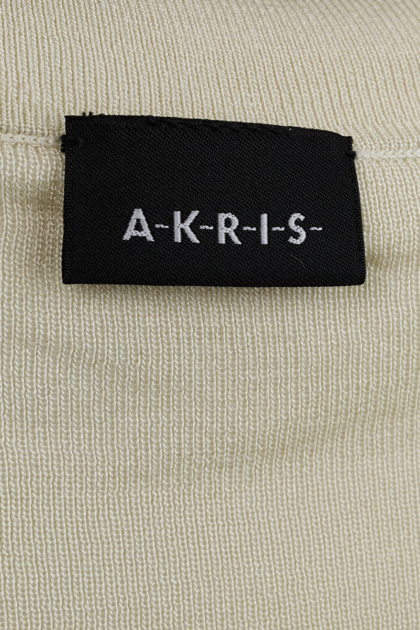 Akris Cream Scoop Neck Beige Knit Top