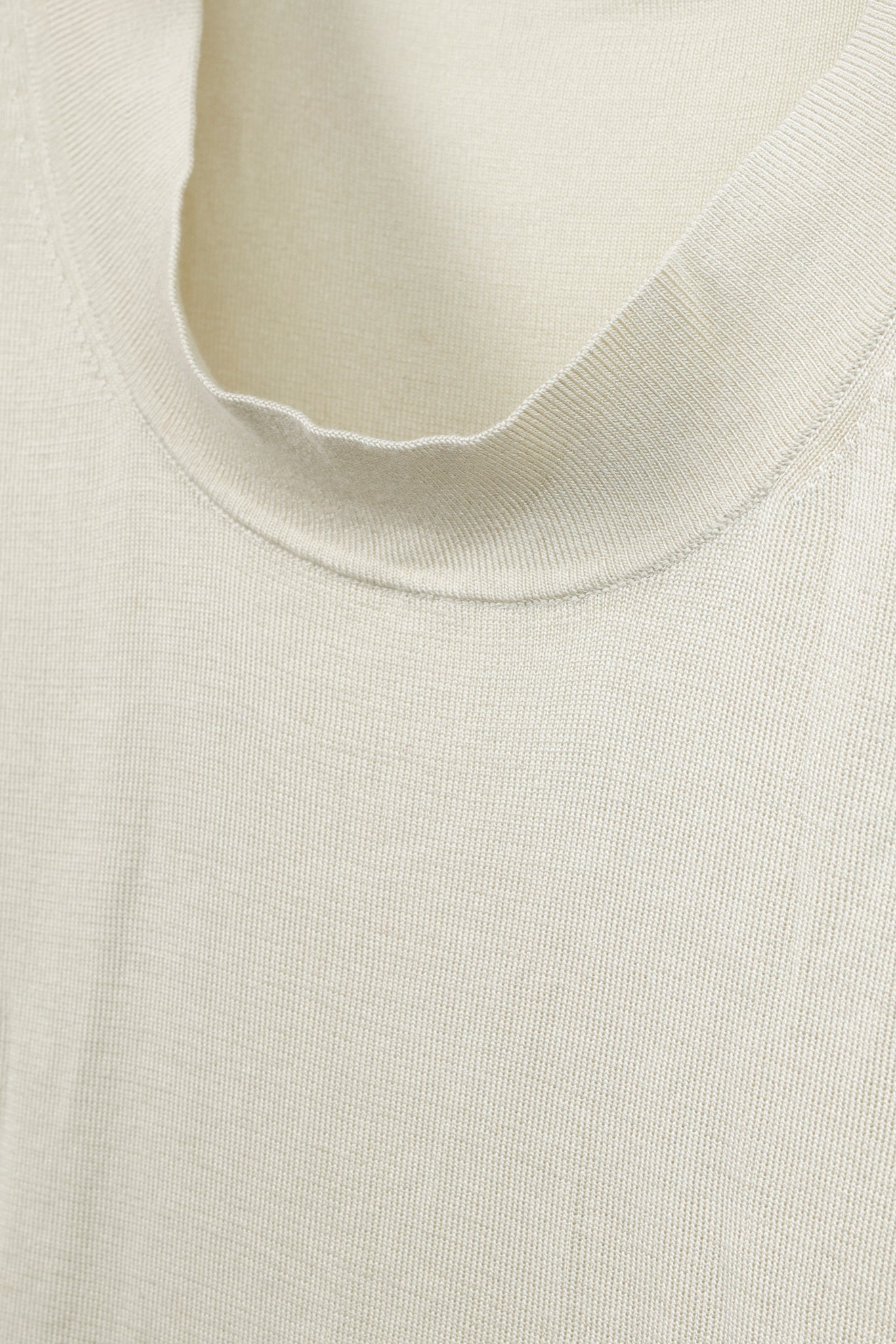 Akris Cream Scoop Neck Beige Knit Top