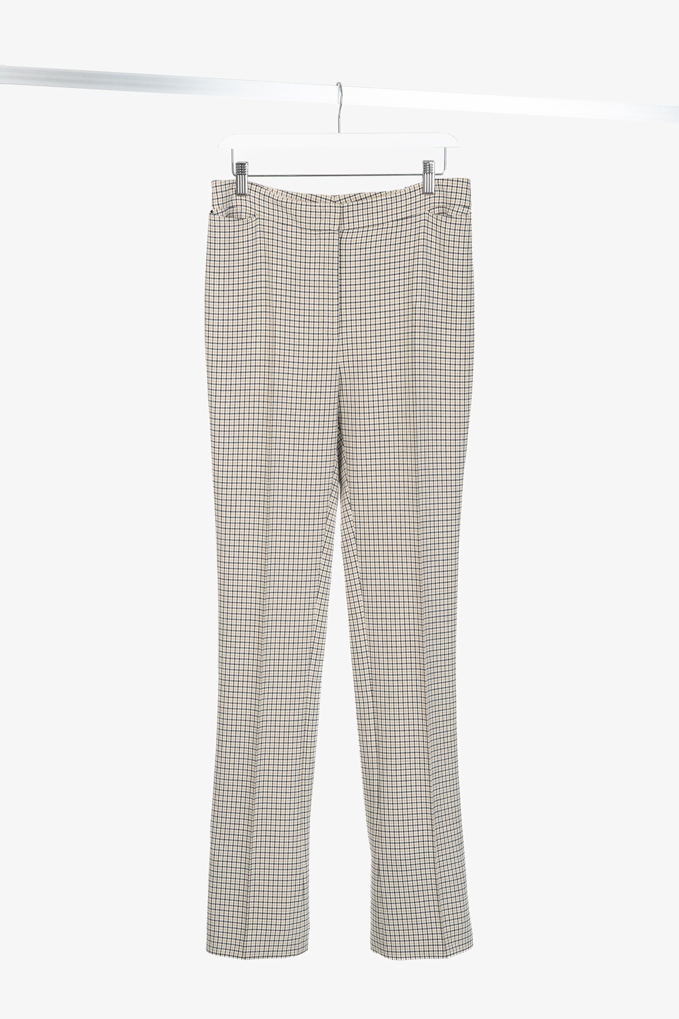 Akris Punto Beige Plaid Bootcut Trousers