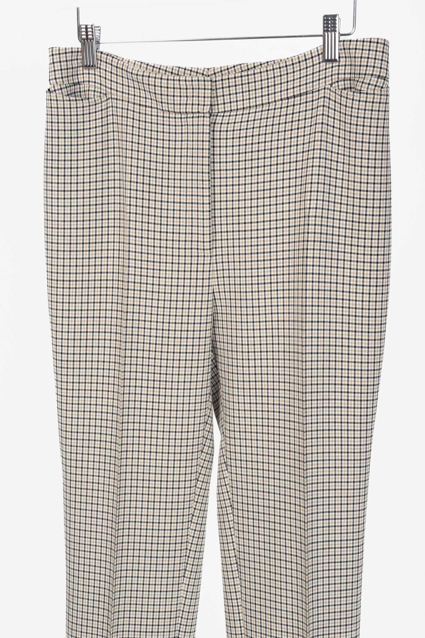 Akris Punto Beige Plaid Bootcut Trousers