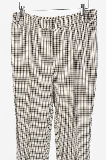 Akris Punto Beige Plaid Bootcut Trousers
