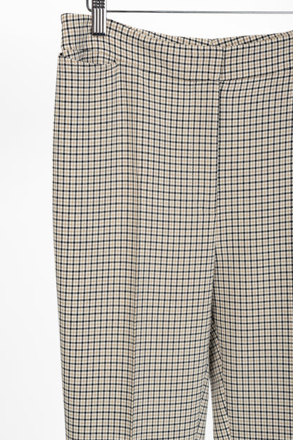 Akris Punto Beige Plaid Bootcut Trousers