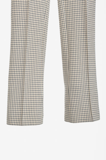 Akris Punto Beige Plaid Bootcut Trousers