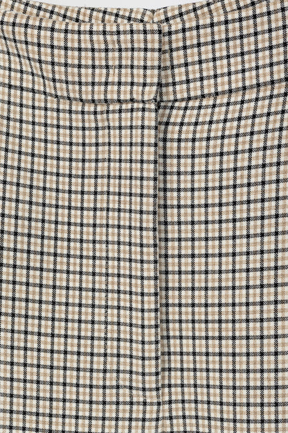 Akris Punto Beige Plaid Bootcut Trousers
