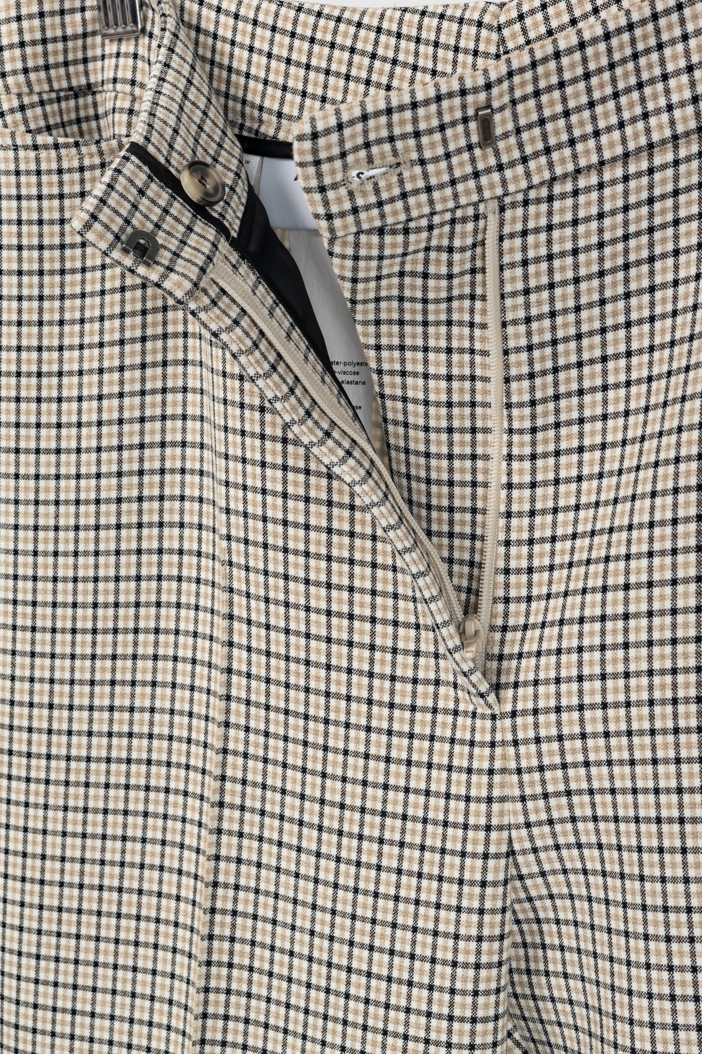 Akris Punto Beige Plaid Bootcut Trousers