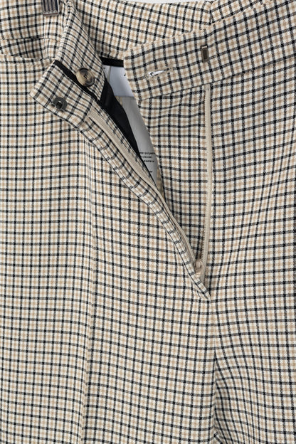 Akris Punto Beige Plaid Bootcut Trousers