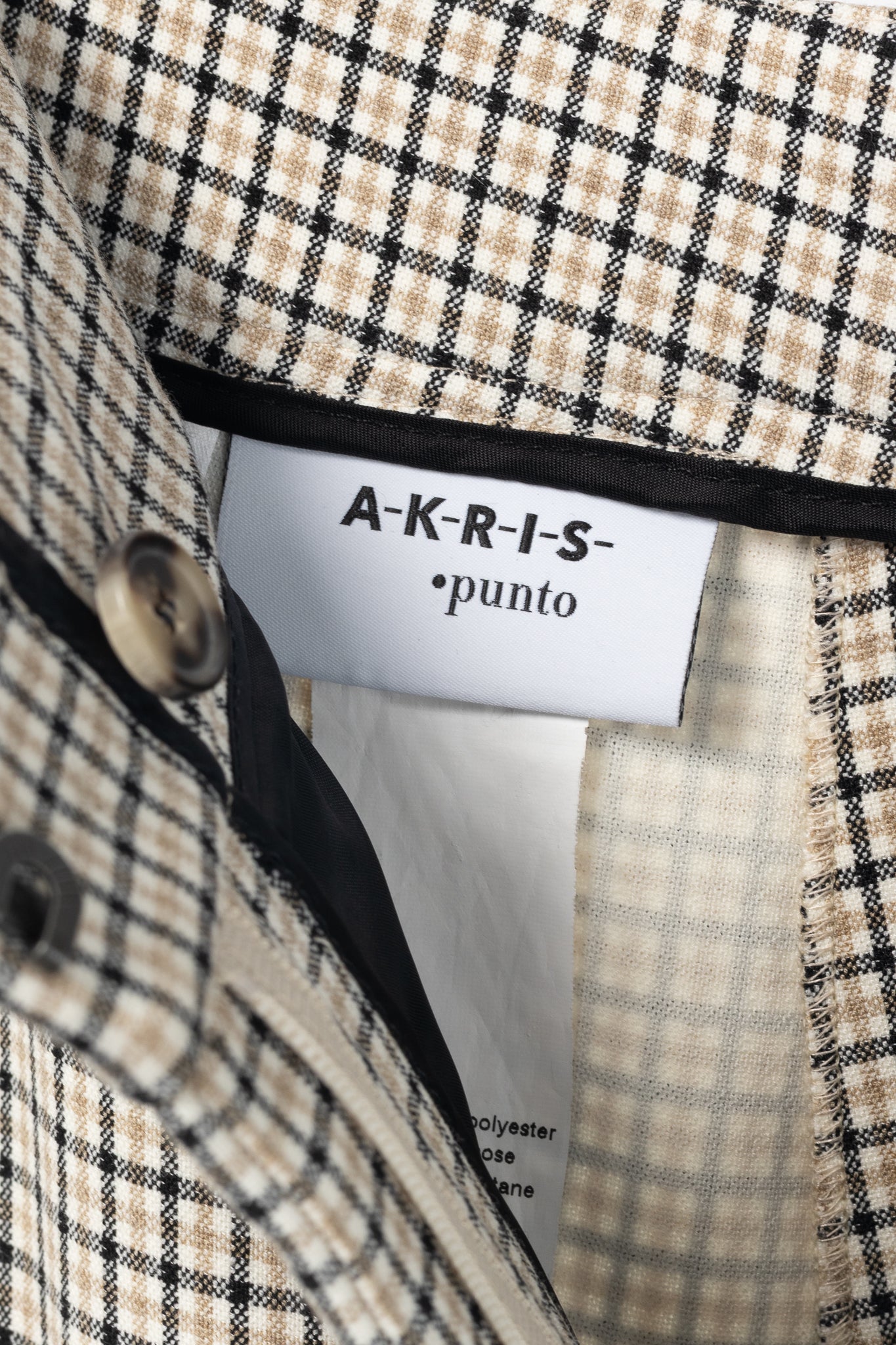 Akris Punto Beige Plaid Bootcut Trousers