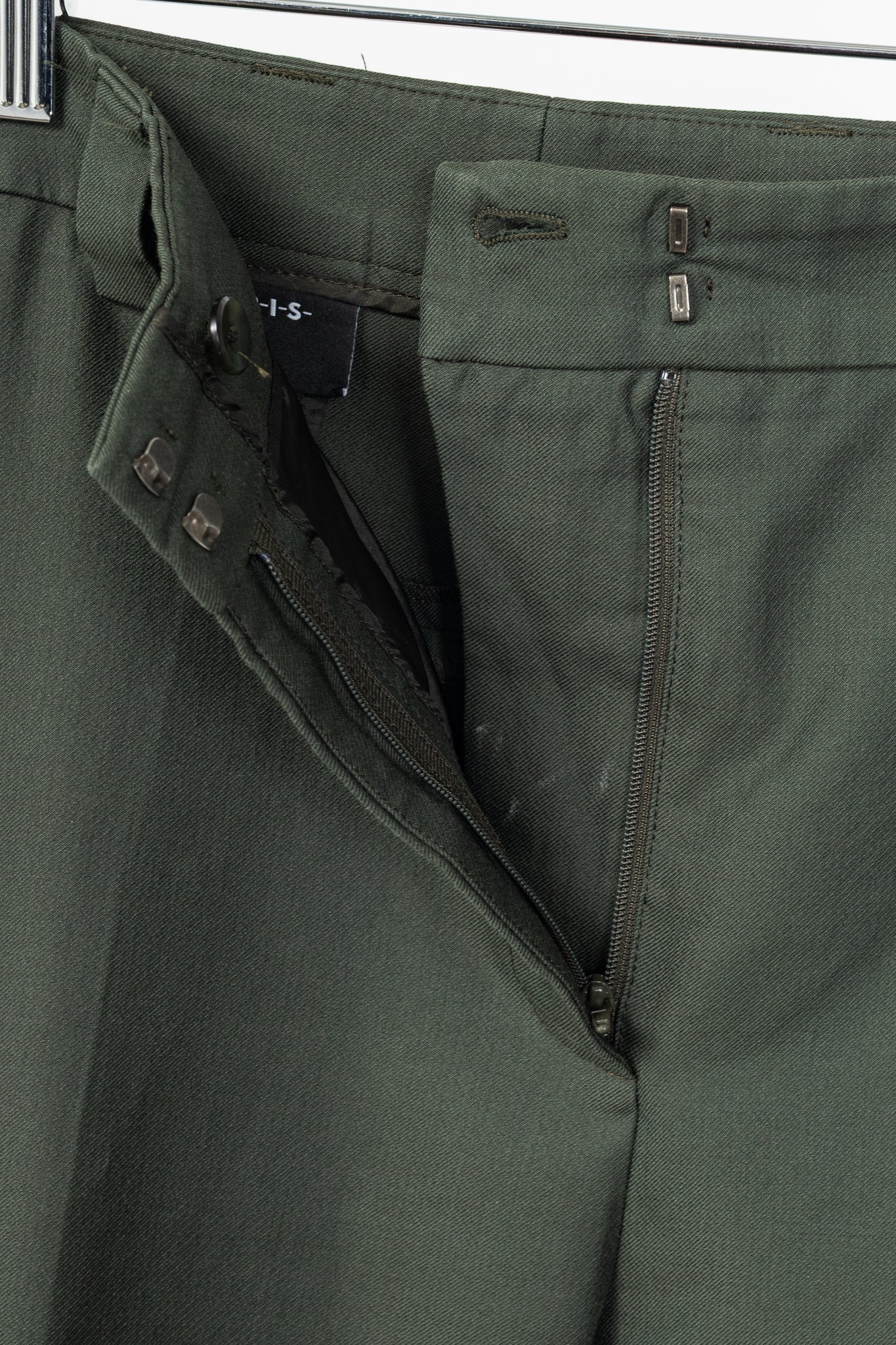 Akris Maxima Green Cotton & Silk Twill Cropped Trousers