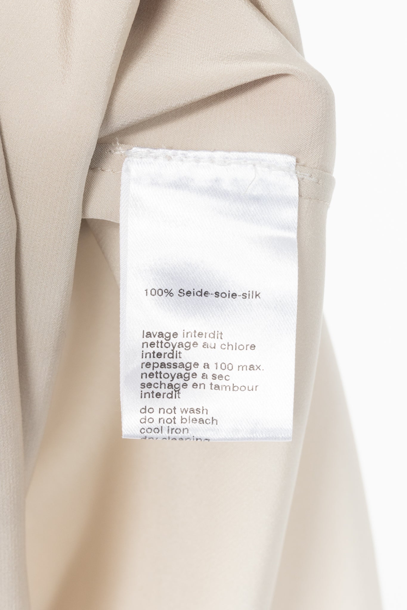 Akris Punto Grey Silk Crepe de Chine Piped Tank