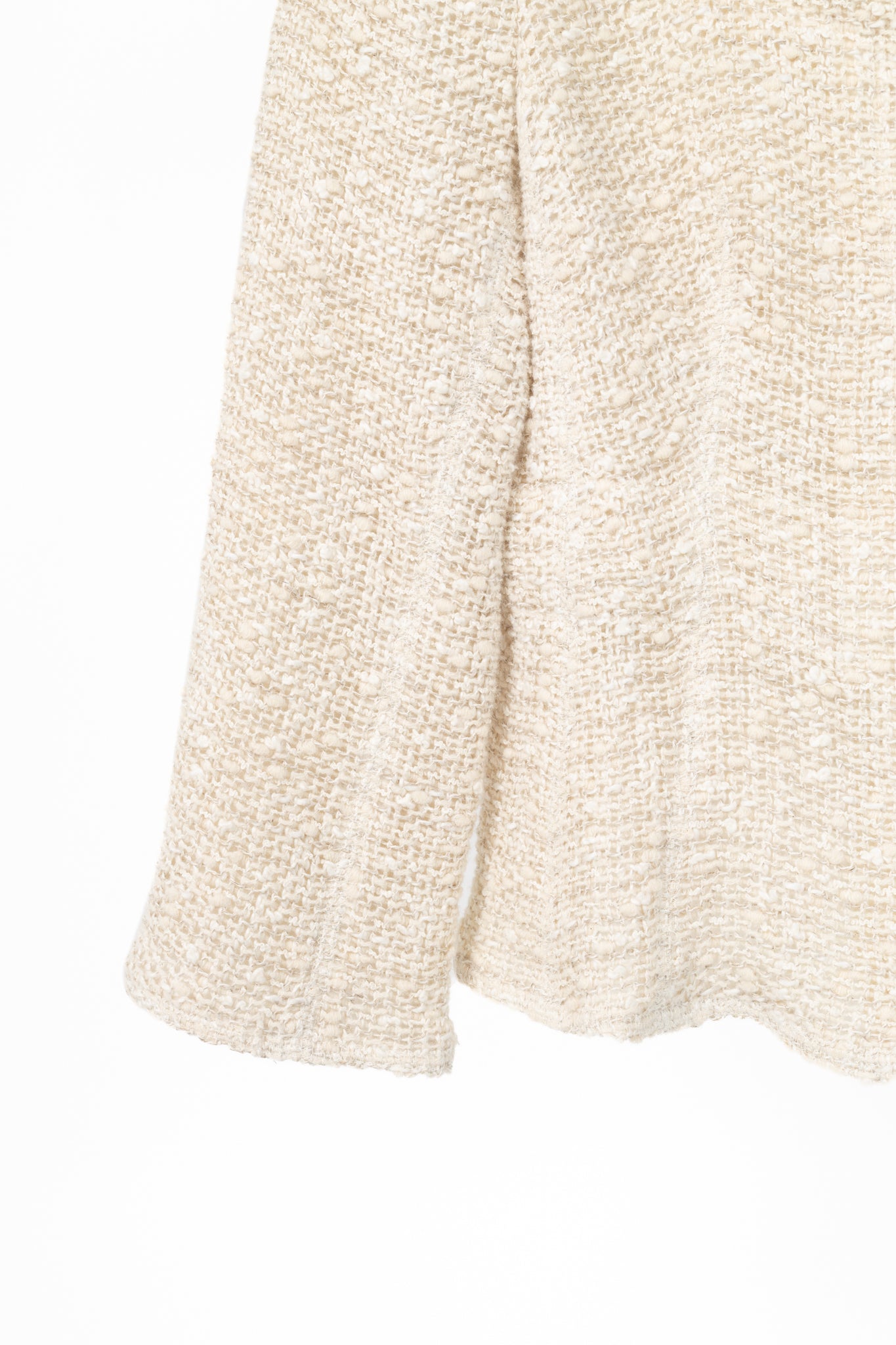 Akris Cream Cotton & Wool Boucle Tweed Jacket
