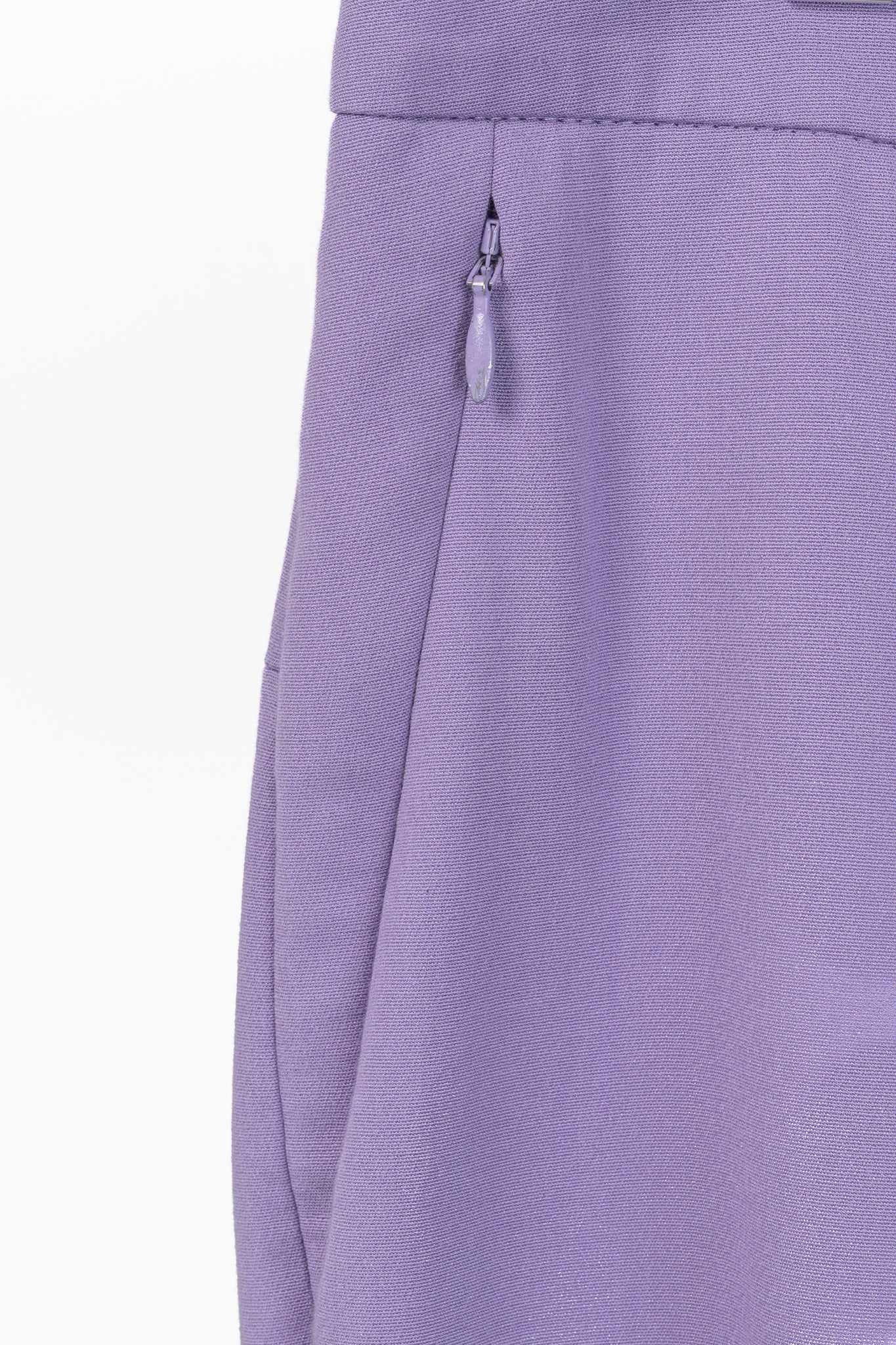 Akris Maxima Lavender Cotton & Silk Cropped Straight-Leg Pants
