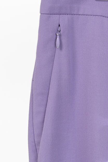Akris Maxima Lavender Cotton & Silk Cropped Straight-Leg Pants