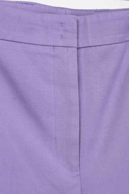 Akris Maxima Lavender Cotton & Silk Cropped Straight-Leg Pants