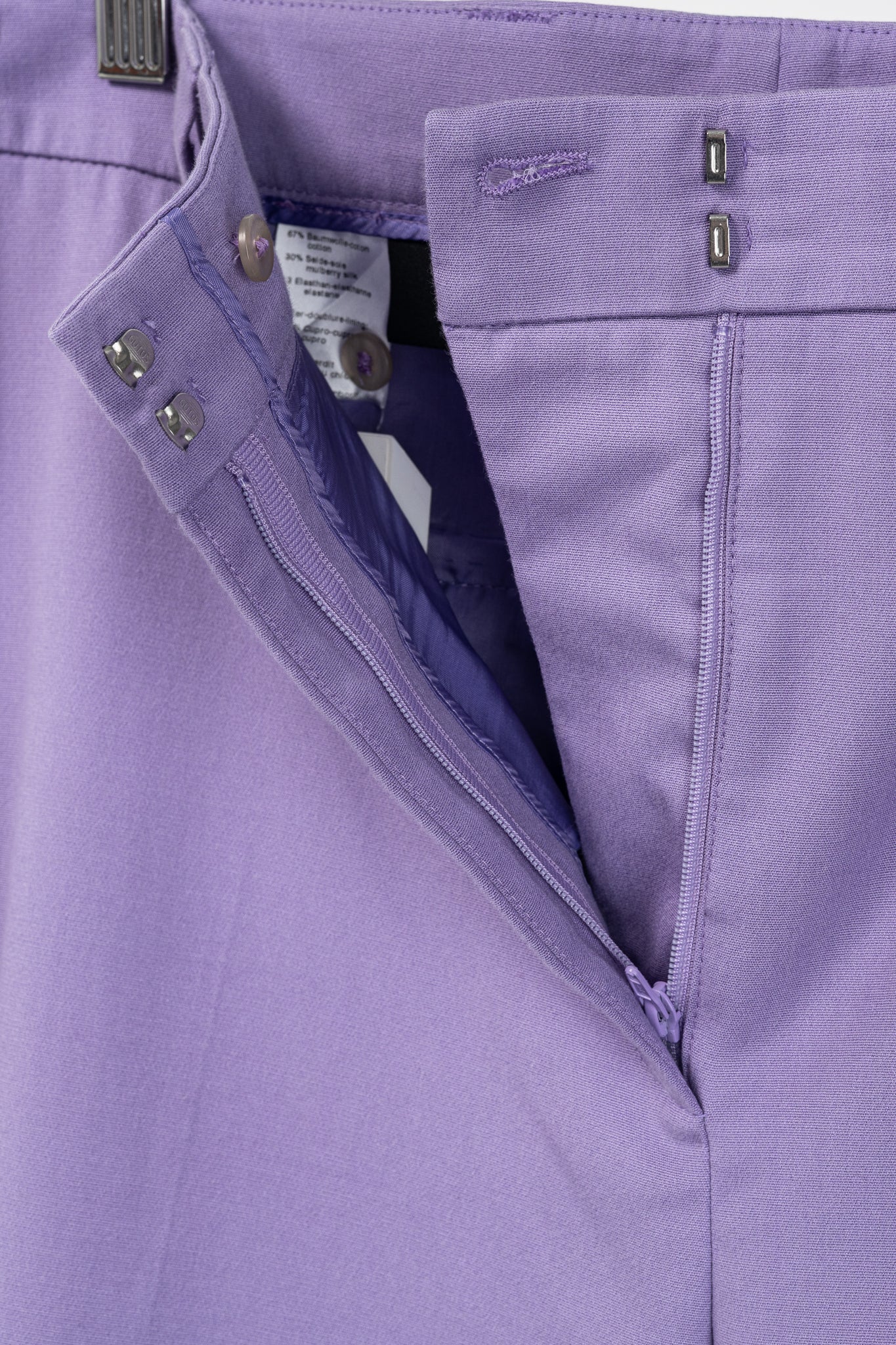 Akris Maxima Lavender Cotton & Silk Cropped Straight-Leg Pants