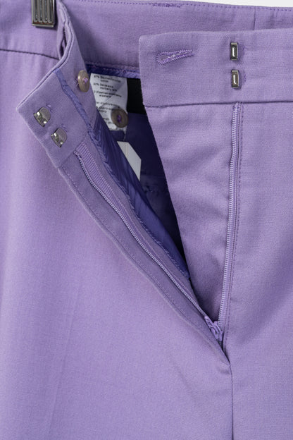 Akris Maxima Lavender Cotton & Silk Cropped Straight-Leg Pants