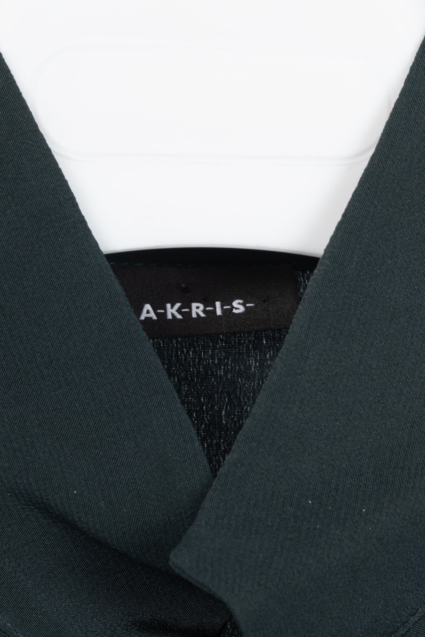 Akris Green Silk-Crepe Draped Blouse