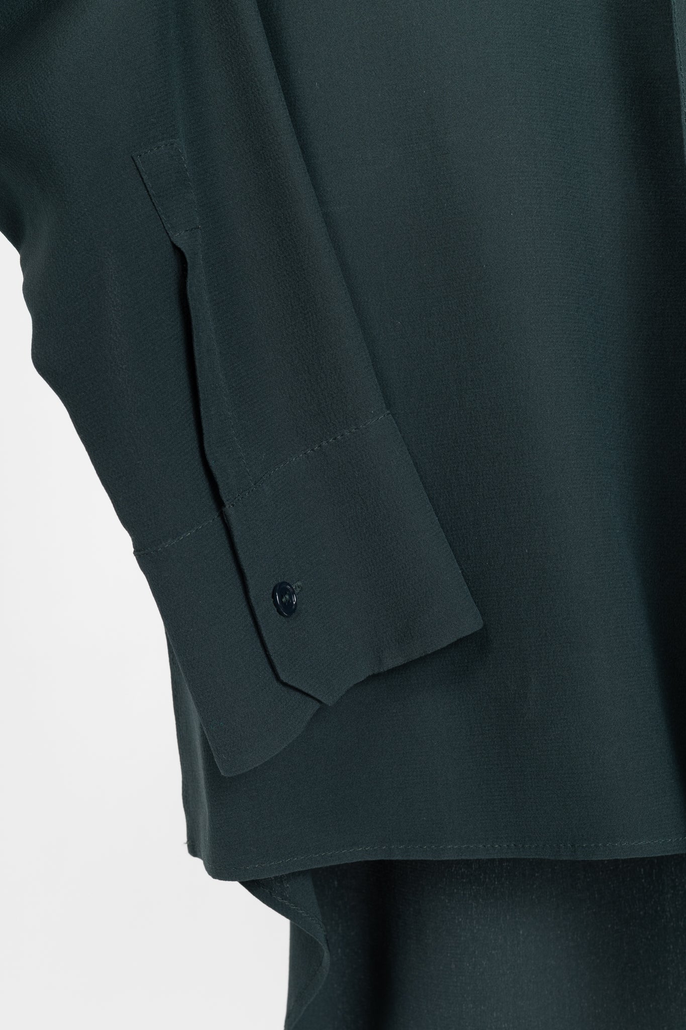 Akris Green Silk-Crepe Draped Blouse