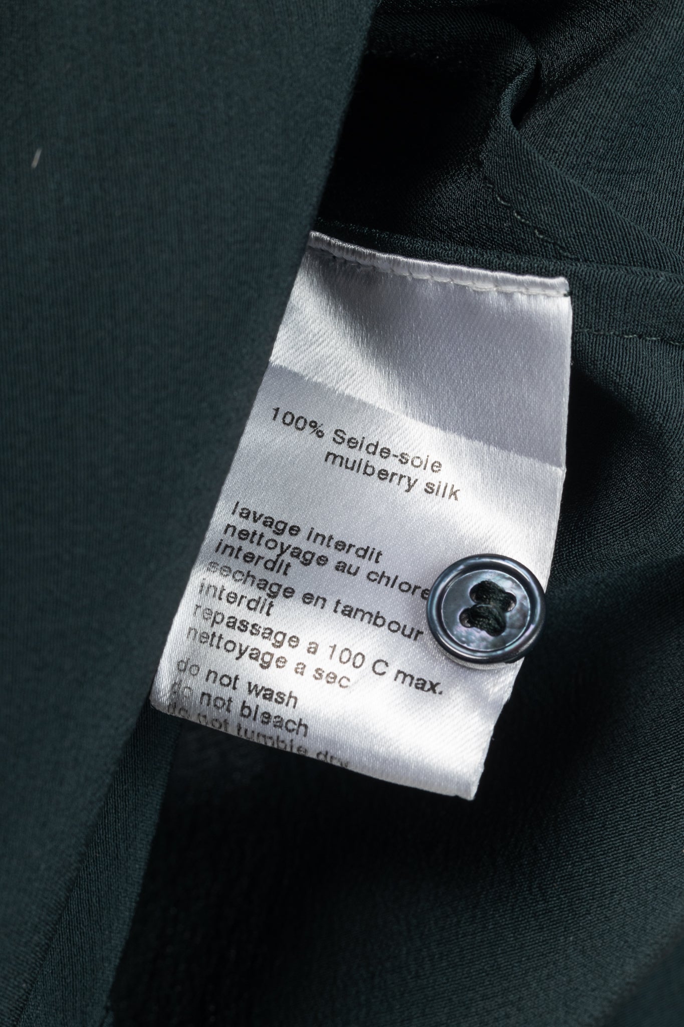 Akris Green Silk-Crepe Draped Blouse
