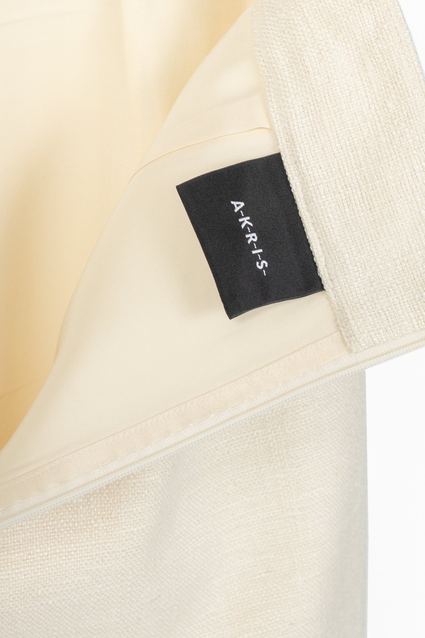 Akris Cream Silk Decorative-Satin Pencil Skirt