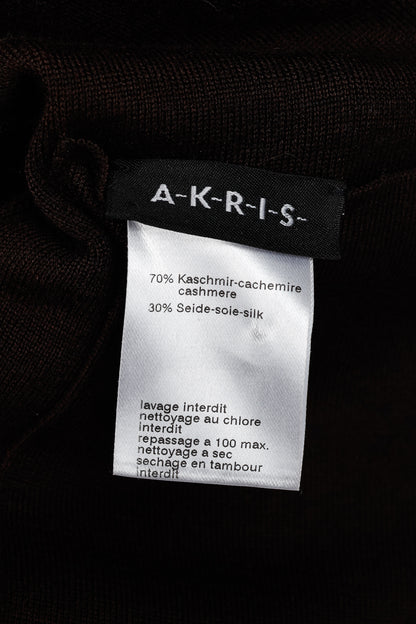 Akris PF/13 Reversible Brown Striped Cashmere & Silk Cardigan