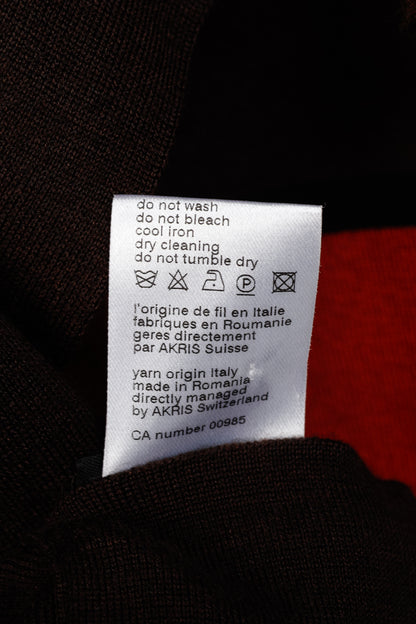 Akris PF/13 Reversible Brown Striped Cashmere & Silk Cardigan