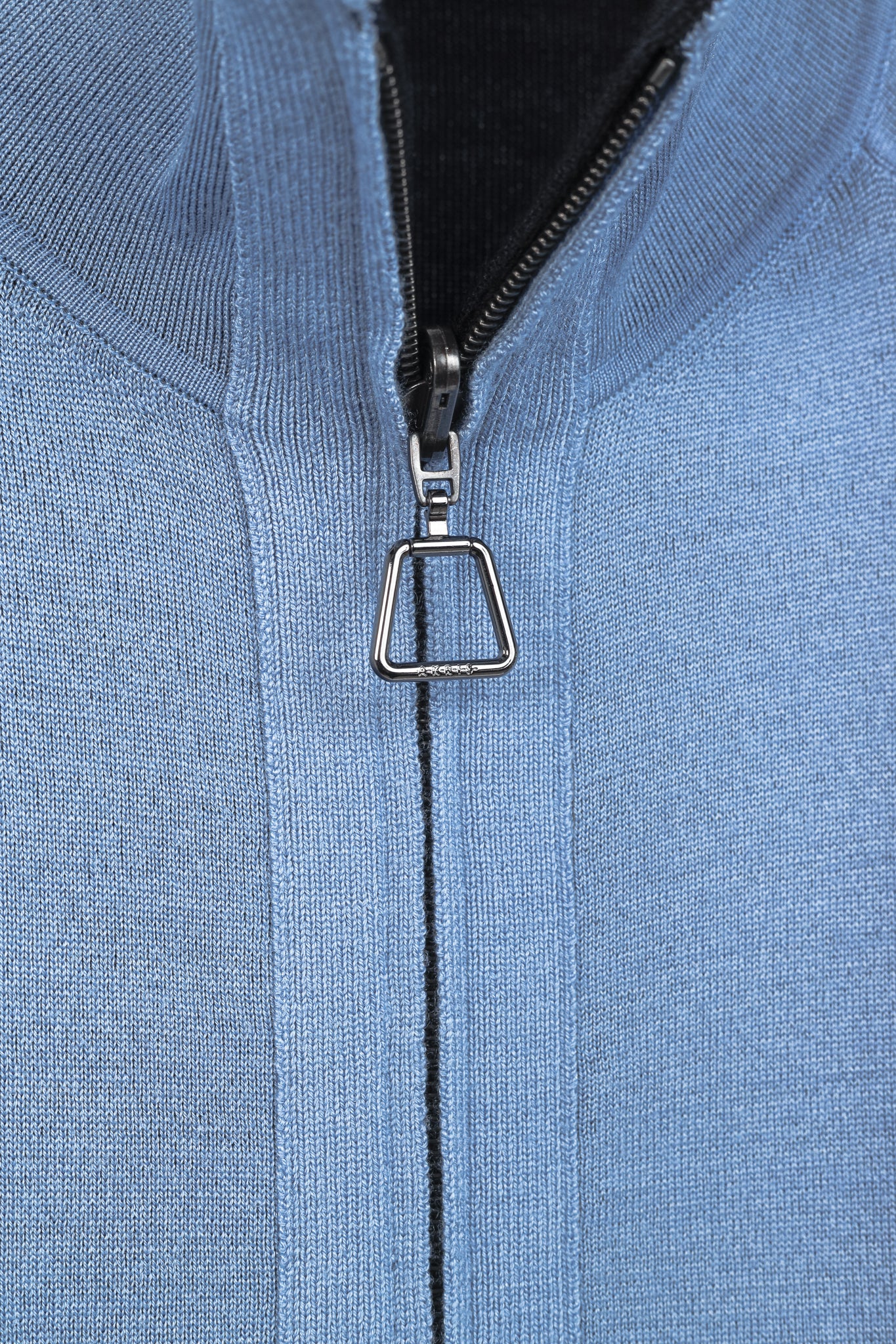 Akris 100 Years Reversible Navy & Light Blue Wool-Blend Zip Jacket