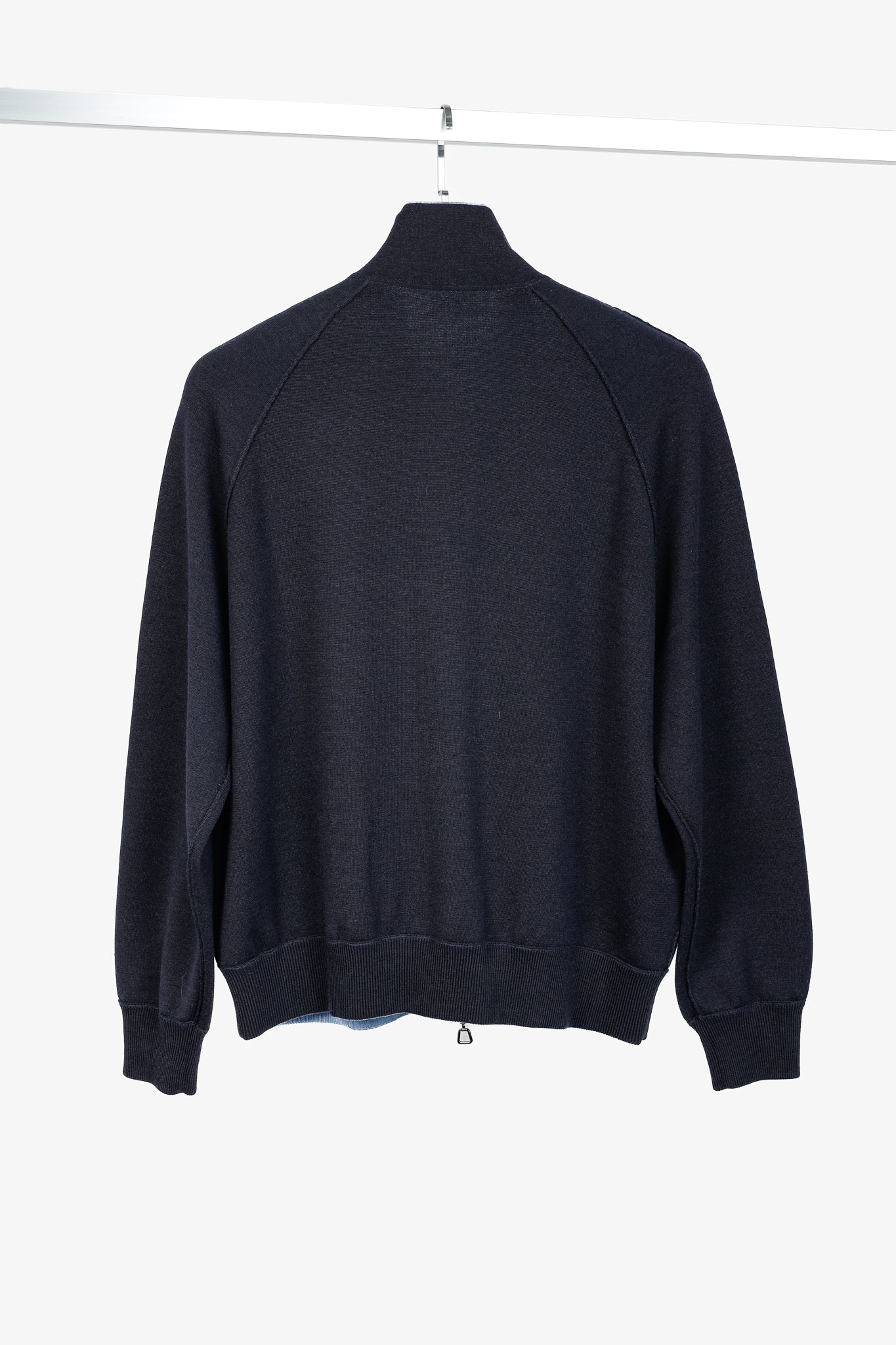 Akris 100 Years Reversible Navy & Light Blue Wool-Blend Zip Jacket